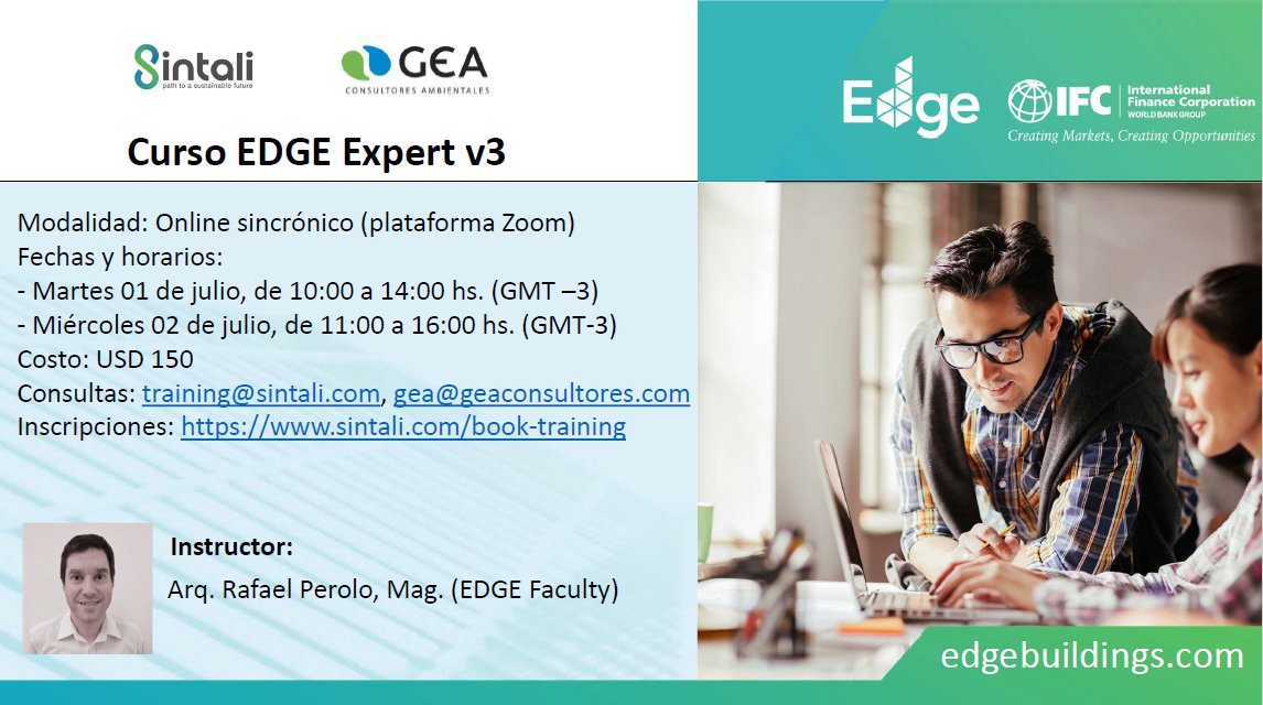 Online Training Available in Spanish - Register Today! Take the next step in your #greenbuildings journey with EDGE, register for this online-only training to become an EDGE Expert.
🔗 Register: edgebuildings.com/events/edge-ex…