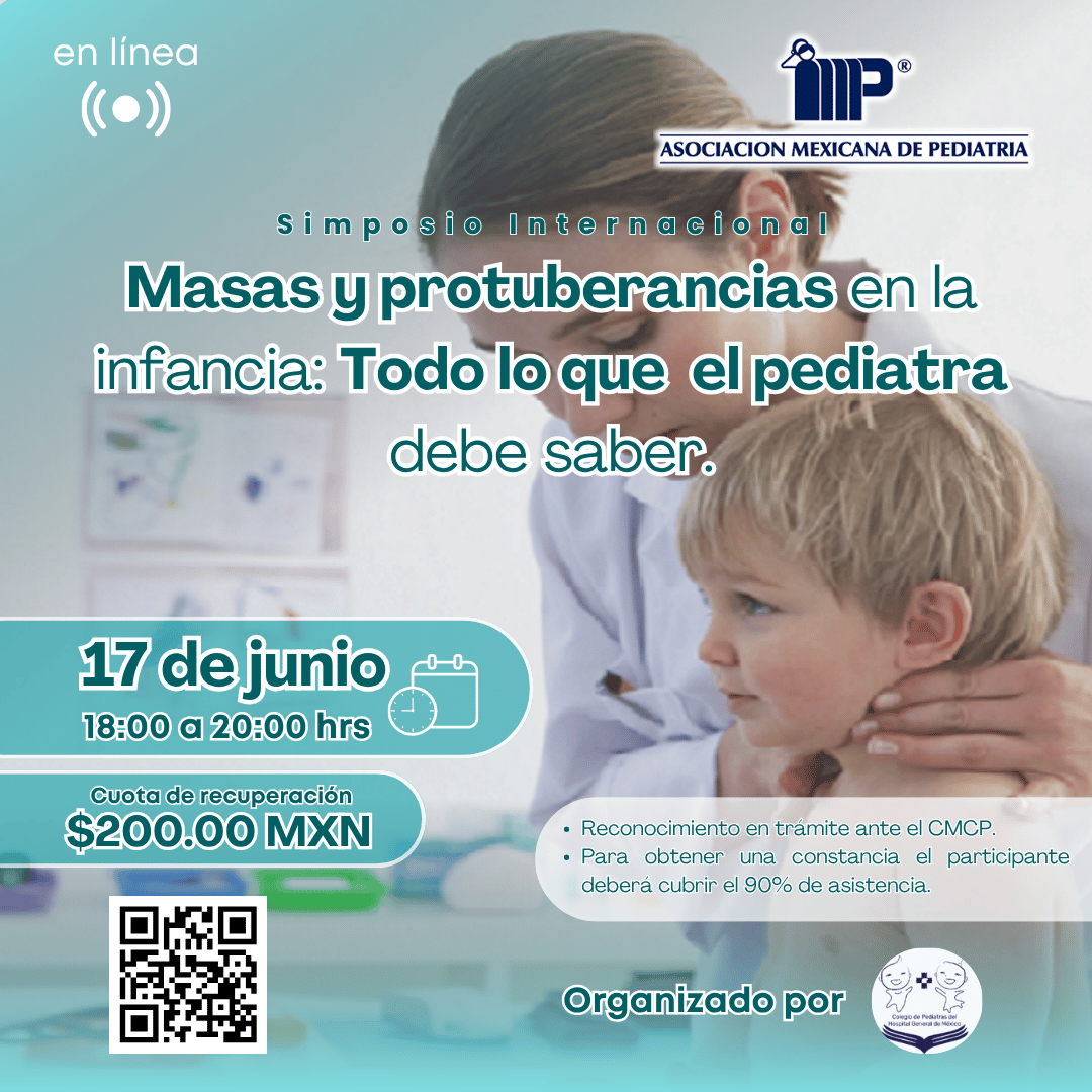 🔵 ¡Mañana es el Simposio Internacional AMP!
🧠 Masas y protuberancias en la infancia: Todo lo que el pediatra debe saber
🗓️ 17 de junio | 18:00 h
💻 En línea | 🎓 Constancia
🔗 Regístrate: amp.org.mx/masas-y-protub…
💲 $200 MXN
#Pediatría #SimposioAMP #EducaciónMédica