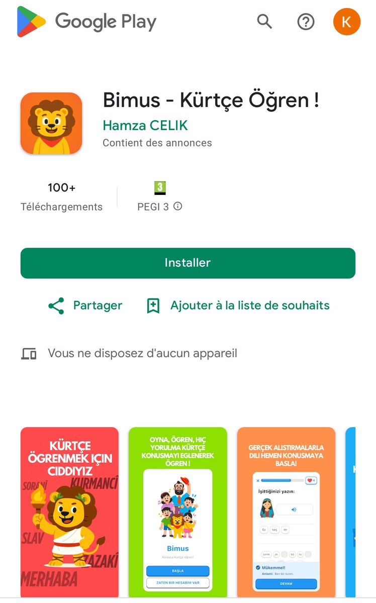 Kürtçe öğrenmeye şimdi başlayın ! (Kurmancî ve Zazakî) Bimus artık Android’de yayında! Dilini keşfet, Kürtçeyi eğlenceli şekilde öğrenmeye başla ☀️ #Bimus