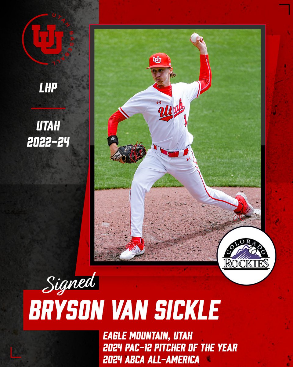 𝐒𝐢𝐠𝐧𝐞𝐝 🖊️🖊️

BVS is headed to the <a href="/Rockies/">Colorado Rockies</a> organization and has been assigned to the Arizona Complex League

📰 utahutes.com/news/2025/6/16…

#GoUtes