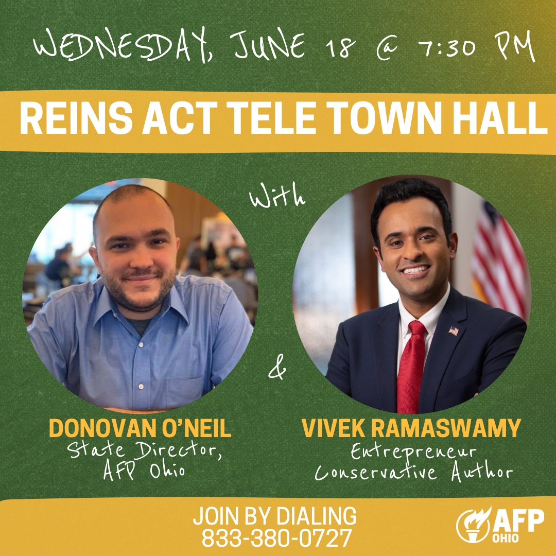 AFPOhio (@afpohio) on Twitter photo Join us on Wednesday, June 18 @ 7:30 PM for a REINS Act Tele Town Hall with Entrepreneur & Conservative Author <a href="/VivekGRamaswamy/">Vivek Ramaswamy</a>! Join us on Wednesday, June 18 @ 7:30 PM for a REINS Act Tele Town Hall with Entrepreneur & Conservative Author <a href="/VivekGRamaswamy/">Vivek Ramaswamy</a>!