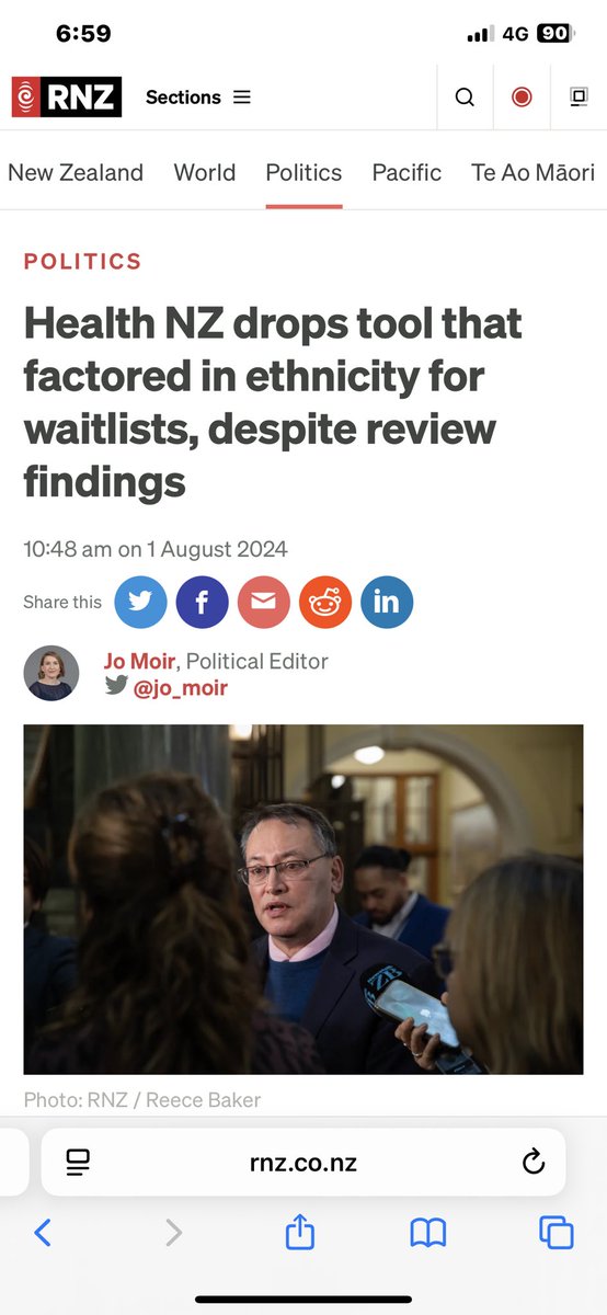 To all those people responding to my post about the ethnicity priority ranking saying it is only used for statistics (because you don’t believe they would prioritise waitlists on race in NZ) 

I will just leave this here