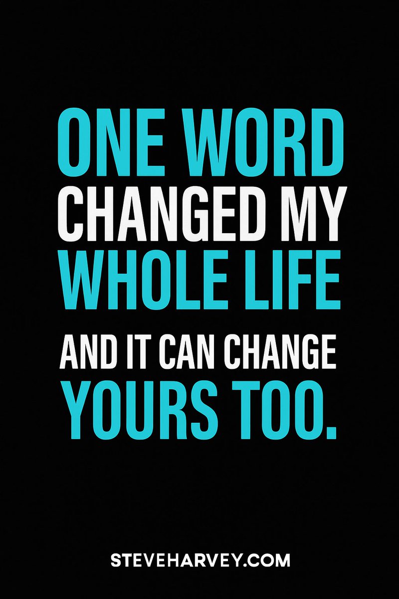 You can complain or you can reframe. The power of ONE WORD. 🔁 steveharvey.com/one-word-can-c…