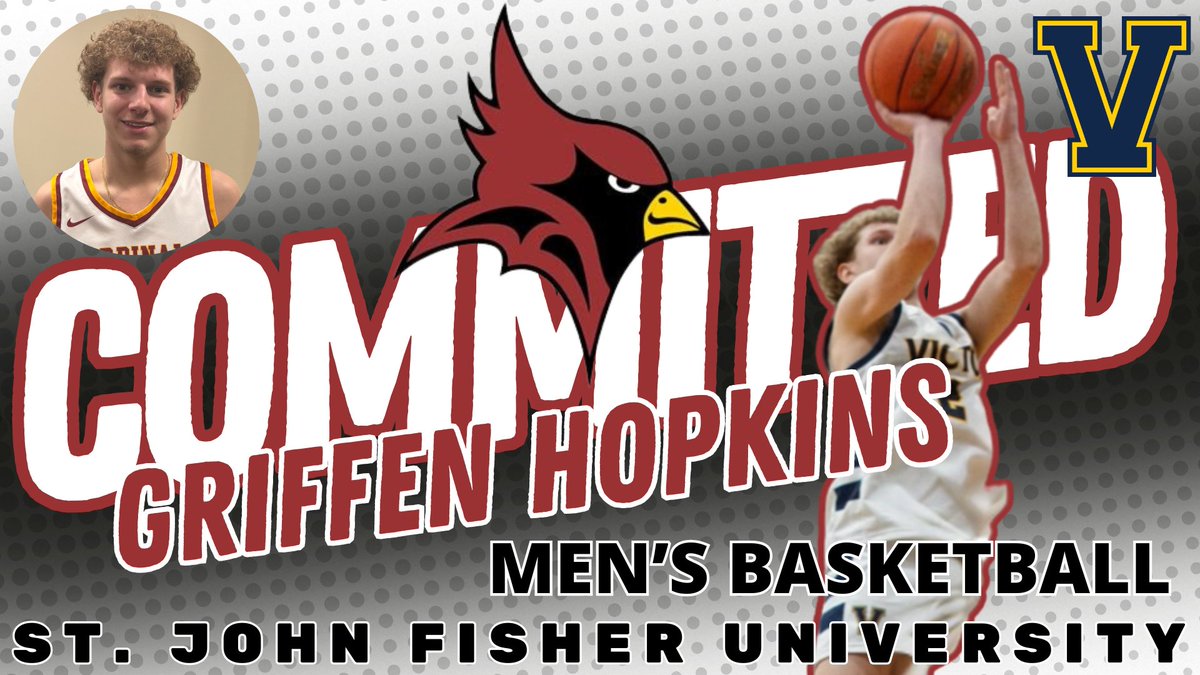 #2025VictorCACC Congratulations 
Griffen Hopkins | D3 Men’s Basketball 
St. John Fisher University