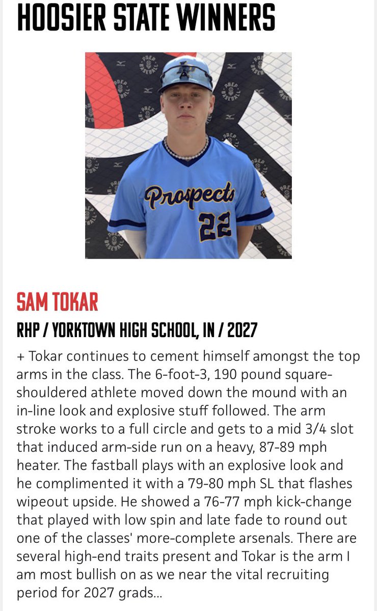 samtokar_22's tweet image. Thank you @PrepBaseballIN @CTrinkle23 for the write up. Excited for my start this Thursday in the MPL.