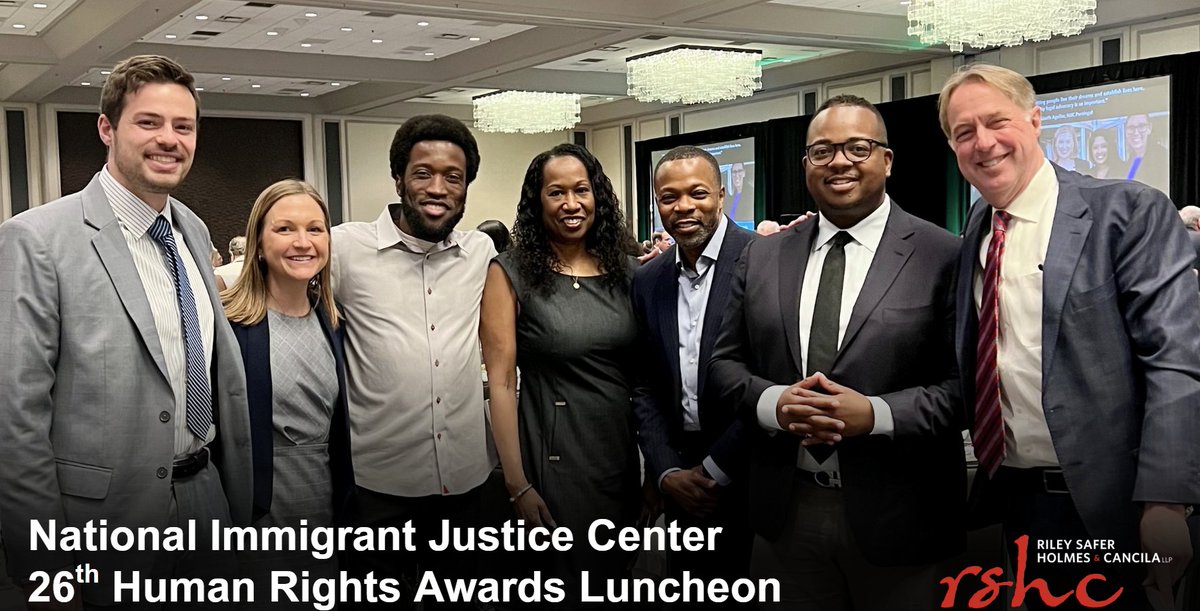 RSHC was proud to sponsor the 26th Human Rights Awards hosted by the National Immigrant Justice Center (NIJC). In attendance were Steven Vogel, Kaleigh Barret, Patricia Bradley,  Rod Perry, William Goodwin, and Matt Crowl. Also in attendance was Joe Steadman (not pictured).