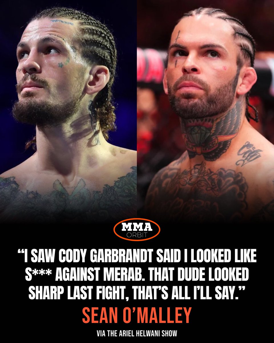 mma_orbit's tweet image. Sean O’Malley fires back at Cody Garbrandt following his defeat at #UFCAtlanta 👀

(via @arielhelwani)