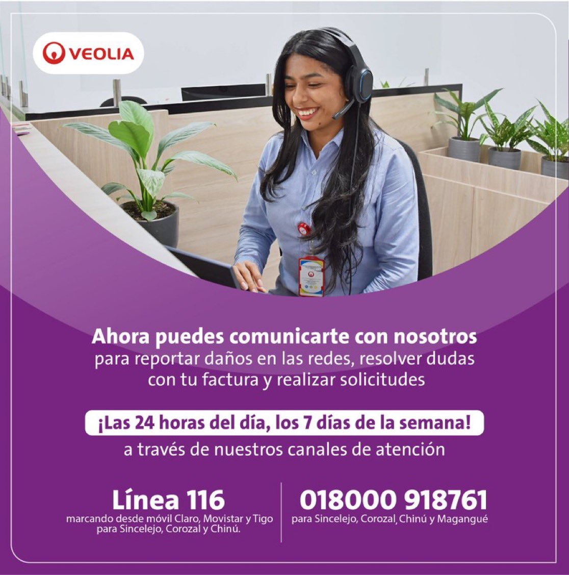 ¡Estamos cada vez más cerca de ti! Ahora puedes comunicarte con nosotros las 24 horas del día, los 7 días de la semana, a través de los siguientes canales de atención: