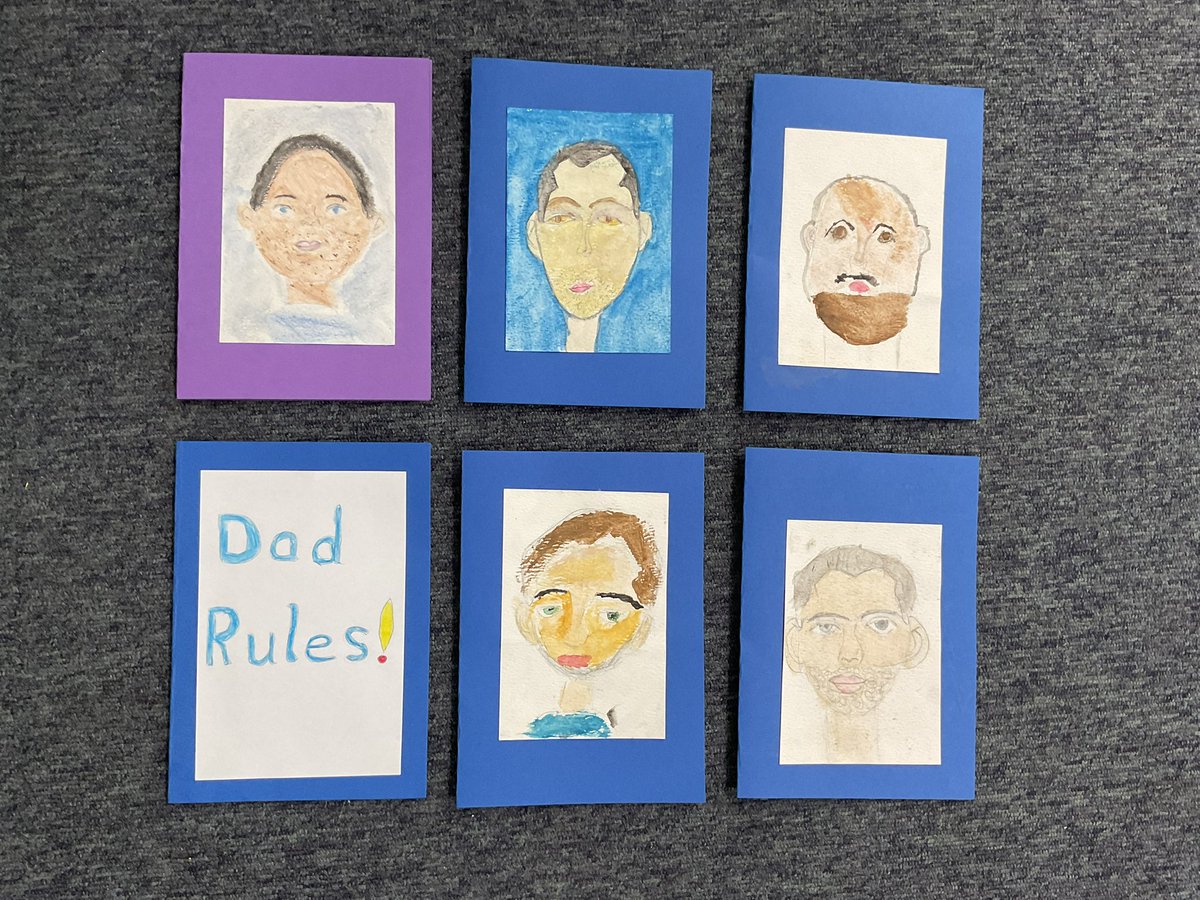 PDA_Y3's tweet image. We hope you all enjoyed your beautiful Father’s Day Portraits! Aren’t they fantastic? We have been learning to draw and paint portraits using watercolour since Year 1 🎨 #pdaart #pdafathersday