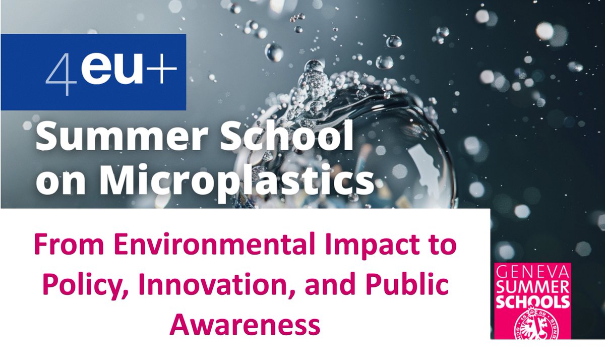 Slaveykova Vera (@ecotox_unige) on Twitter photo Excited to kick off the first #Geneva Summer School on #Microplastics 40 participants from 4EU+ & beyond explore microplastic pollution through science, policy, fieldwork & communication. unige.ch/genevasummersc…
<a href="/SummerUNIGE/">Geneva Summer School</a>; <a href="/4EUplusAlliance/">4EUplusAlliance</a> Excited to kick off the first #Geneva Summer School on #Microplastics 40 participants from 4EU+ & beyond explore microplastic pollution through science, policy, fieldwork & communication. unige.ch/genevasummersc…
<a href="/SummerUNIGE/">Geneva Summer School</a>; <a href="/4EUplusAlliance/">4EUplusAlliance</a>