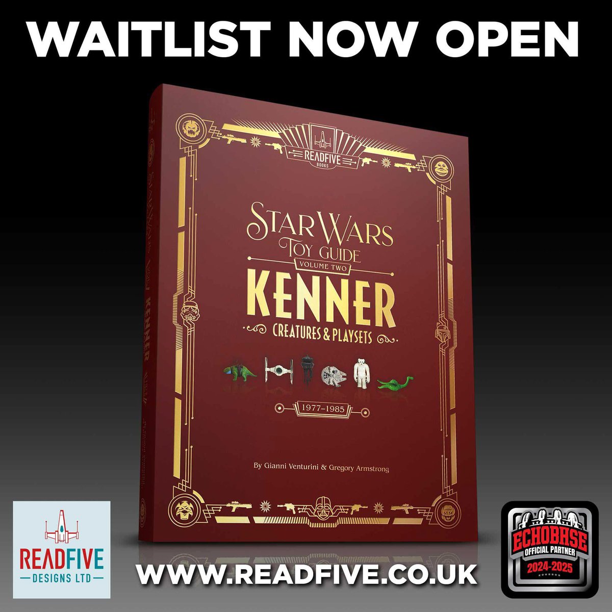 Volume 2 is underway. We have opened up a waiting list, no payments or anything like that, just a wait list so we can look at numbers, interest and we’ll update those when we are ready to take pre-orders 

Join here: muhi0y-kj.myshopify.com/pages/volume-t…

#readfivestandingby #starwars #kenner