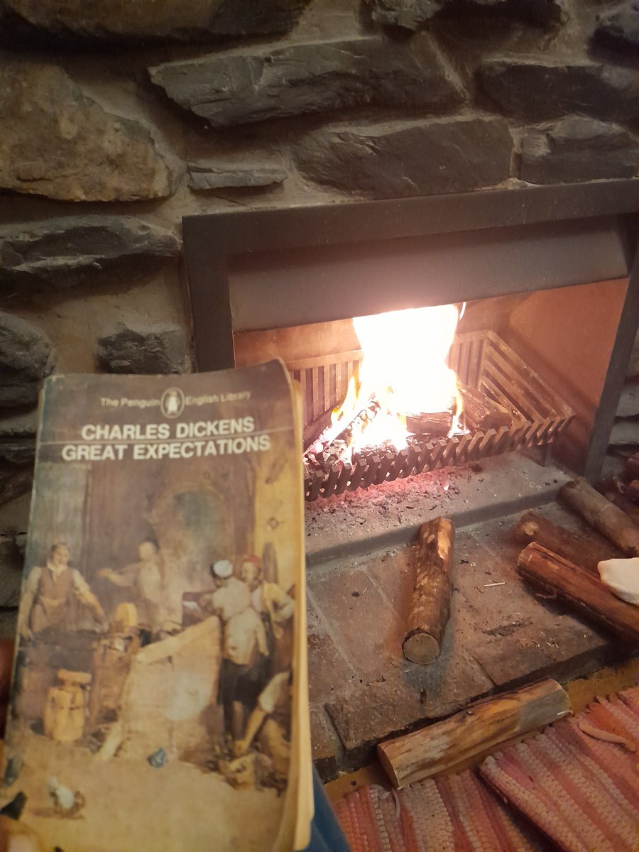 Dickens by the fireplace. A good combination that I'm looking forward to!