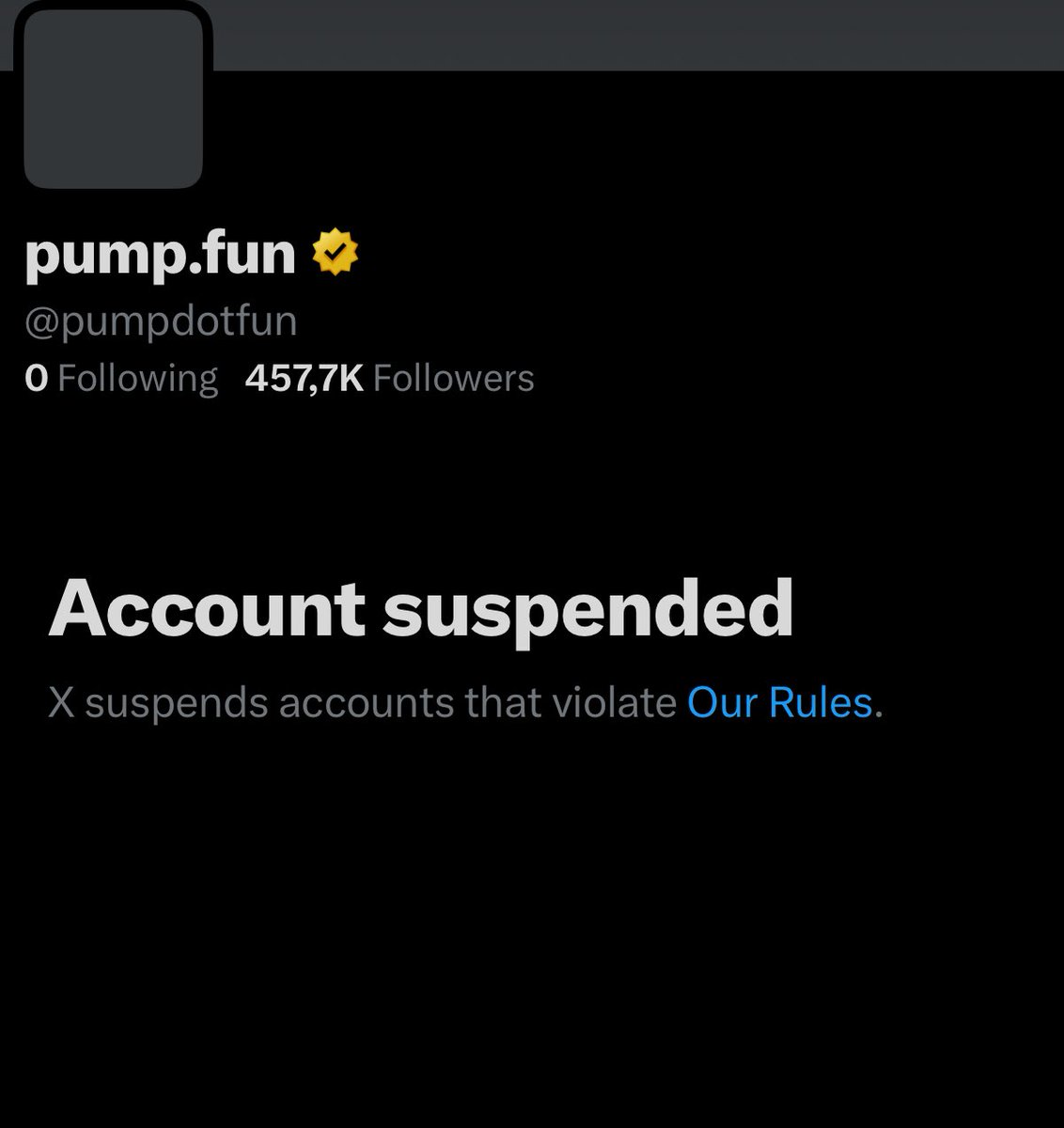 PumpFun and Alon (founder) accounts suspended before their token launch

Someone doesn't want new liquidity blackhole