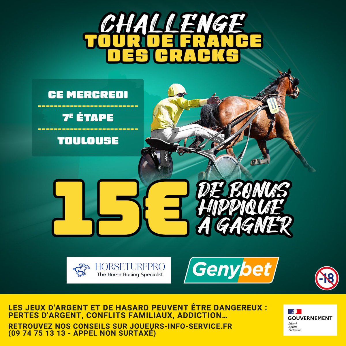 Horseturfpro ๐ (@horseturfpro) on Twitter photo ๐จLe GNT fait escale ce mercredi <a href="/Toulouse/">Toulouse - Mairie et Mรฉtropole</a> ๐
Avec <a href="/Genybet_Turf/">Genybet Turf ๐</a> ,gagne des bonus hippiques ๐ถ
Trouve les ๐ฅ du des courses 3,5et 6 et remporte 15โฌ! ๐ฅ
๐RT+Follow <a href="/horseturfpro/">Horseturfpro ๐</a> et donne tes ๐ด en com๐ฅ avec le #GNT7+ PSEUDO Genybet
โก๏ธ Ouvre ton compte avec le code HTP10๐ฅฐ
๐ ๐จLe GNT fait escale ce mercredi <a href="/Toulouse/">Toulouse - Mairie et Mรฉtropole</a> ๐
Avec <a href="/Genybet_Turf/">Genybet Turf ๐</a> ,gagne des bonus hippiques ๐ถ
Trouve les ๐ฅ du des courses 3,5et 6 et remporte 15โฌ! ๐ฅ
๐RT+Follow <a href="/horseturfpro/">Horseturfpro ๐</a> et donne tes ๐ด en com๐ฅ avec le #GNT7+ PSEUDO Genybet
โก๏ธ Ouvre ton compte avec le code HTP10๐ฅฐ
๐