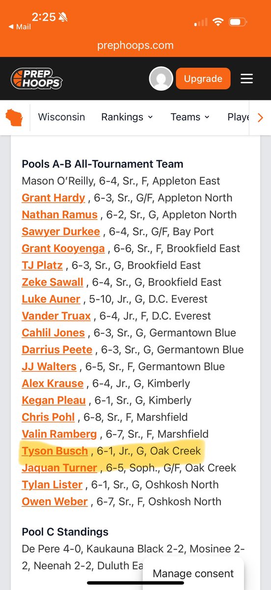 Tysonbusch22 (@tysonbusch22) on Twitter photo Thanks <a href="/PrepHoops_WI/">Prep Hoops Wisconsin</a> on being named on the all tournament team at the WBY tournament in Kaukauna. <a href="/WisBBYearbook/">Mark Miller</a> <a href="/basketball_oak/">Oak Creek Basketball</a> <a href="/FreshCoastHoops/">Fresh Coast Hoops</a> <a href="/ColtonWilson23/">Colton Wilson</a> Thanks <a href="/PrepHoops_WI/">Prep Hoops Wisconsin</a> on being named on the all tournament team at the WBY tournament in Kaukauna. <a href="/WisBBYearbook/">Mark Miller</a> <a href="/basketball_oak/">Oak Creek Basketball</a> <a href="/FreshCoastHoops/">Fresh Coast Hoops</a> <a href="/ColtonWilson23/">Colton Wilson</a>