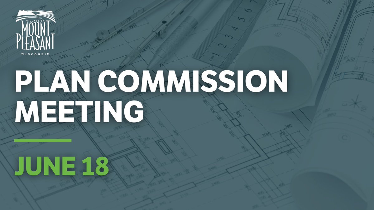 Today’s Plan Commission Meeting starts at 1:00 PM in Village Hall.
💻 Online: youtube.com/@mountpleasant…
🏦 In-Person: 8811 Campus Drive
📄 View the Agenda: mtpwi.info/agendas