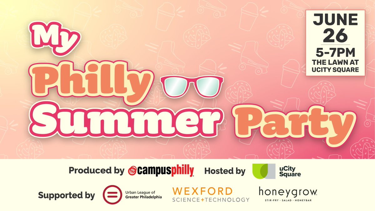 Join #CampusPhilly for our My Philly Summer Party this June, curated for all college students, recent graduates, and young professionals in #Philly!

✅ Networking
✅ Lawn games &amp; live music
✅ FREE food for the first 100 attendees

RSVP here: campusphilly.org/event/campus-p…