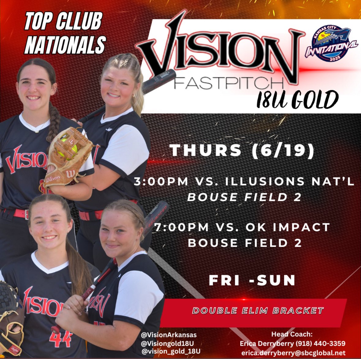 Joclyn Strickland (@joclynstrickla1) on Twitter photo THIS WEEKEND‼️I’m looking forward to continuing to compete with THIS team!
<a href="/VisionArkansas/">VisionGold18U</a> <a href="/FastpitchVision/">Vision Fastpitch</a> <a href="/Gorilla_SFB/">Pitt State Softball 🥎</a> <a href="/UCMJensSoftball/">Jennies Softball</a> <a href="/CCRoughridersSB/">Crowder College Softball</a> <a href="/SBUbearcats_SB/">SBU Softball 🥎</a> <a href="/TulsaSoftball/">Tulsa Softball</a> <a href="/MoStateSoftball/">Missouri State Softball</a> <a href="/CoachKeckCC/">Coach Keck</a> <a href="/trippswish/">Tripp Swisher</a> THIS WEEKEND‼️I’m looking forward to continuing to compete with THIS team!
<a href="/VisionArkansas/">VisionGold18U</a> <a href="/FastpitchVision/">Vision Fastpitch</a> <a href="/Gorilla_SFB/">Pitt State Softball 🥎</a> <a href="/UCMJensSoftball/">Jennies Softball</a> <a href="/CCRoughridersSB/">Crowder College Softball</a> <a href="/SBUbearcats_SB/">SBU Softball 🥎</a> <a href="/TulsaSoftball/">Tulsa Softball</a> <a href="/MoStateSoftball/">Missouri State Softball</a> <a href="/CoachKeckCC/">Coach Keck</a> <a href="/trippswish/">Tripp Swisher</a>