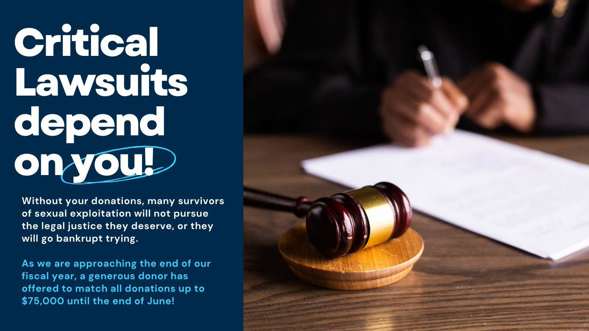 We will never stop fighting for the rights, voices, and laws that protect victims of sexploitation, free of charge at our NCOSE Law Center. This is why your support is vital in our fight for the dignity of every human person. Use the link below to donate, your donations will be