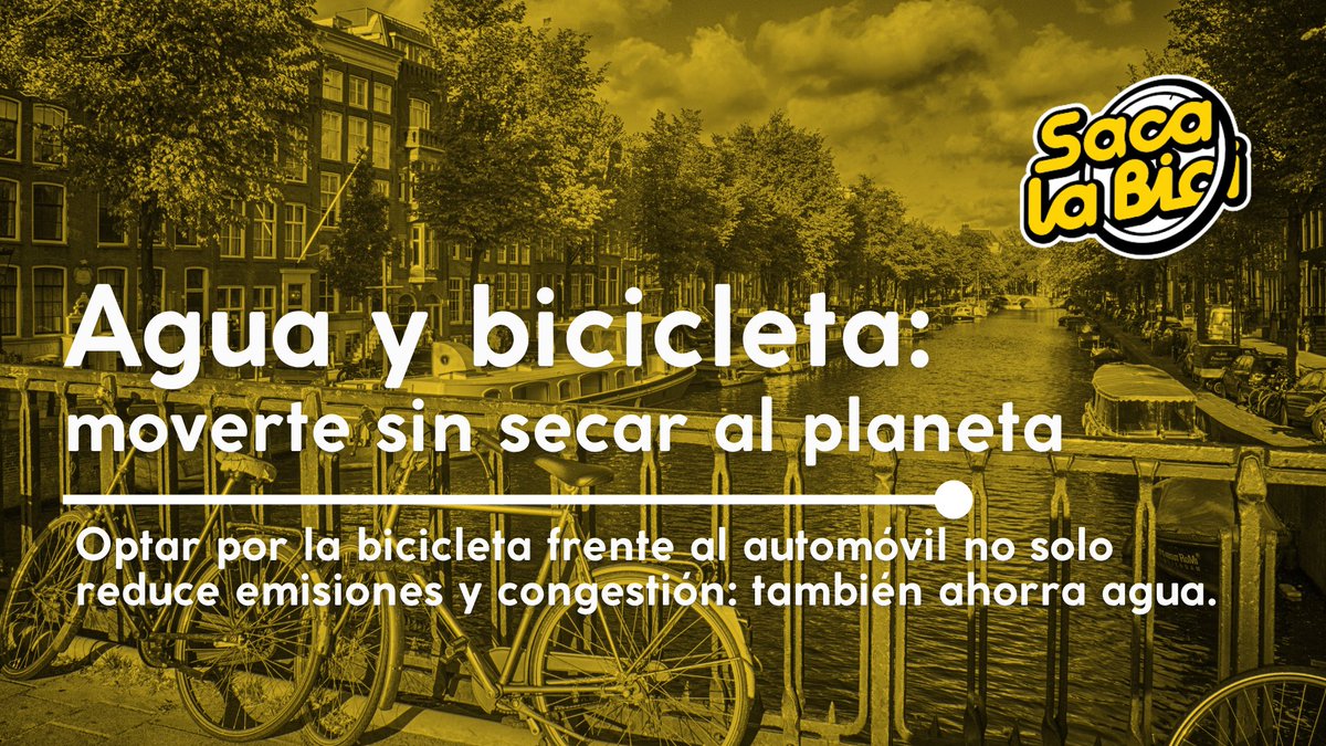 🚲 *¿Sabías que nuestras decisiones de movilidad también consumen miles de litros de agua?*

Escribimos una nota de la comparativa de uso de manera cotidiana de un automóvil vs una bicicleta.

📖 Léela aquí y ayúdanos a difundir:
👉 sacalabici.org/saca-la-bici/a…