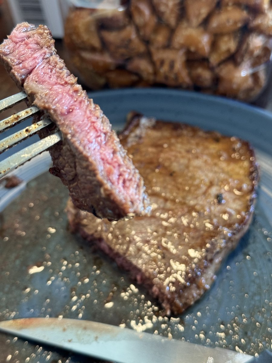 Even a $4 steak can be really tasty if you let it sit on the counter with some Lowrey’s for 30 minutes before you cook it.