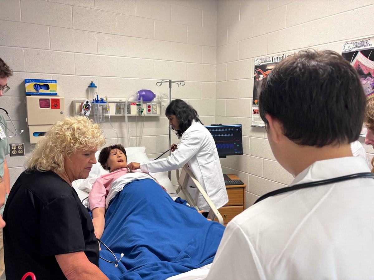 WataugaSchools's tweet photo. Today was the exciting kickoff for Watauga Camp Med! 🩺
Current 9th-12th grade students with an interest in health careers are exposed to a world of possibilities through this program! 

Camp activities include presentations, tours/observations and clinical experiences. https://t.co/H7pMn0S3pv