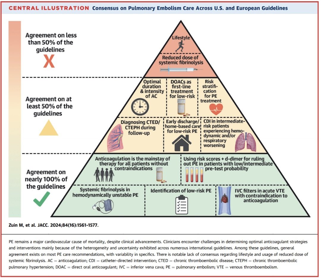 🟦Recomendaciones de las Guías Internacionales para la Embolia Pulmonar Aguda. 🫀💥🫁
✔️Evaluación inicial.
✔️Diagnóstico. 
✔️Tratamiento. 
✔️Seguimiento.

📥📰⤵️👌🏻
jacc.org/doi/10.1016/j.…
t.me/medicinaintern…