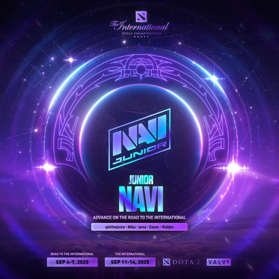 wykrhm's tweet image. NAVI Junior secure the first slot from the Western Europe Regional Qualifiers and advanced on the Road to The International. Congratulations. #TI14 #Dota2