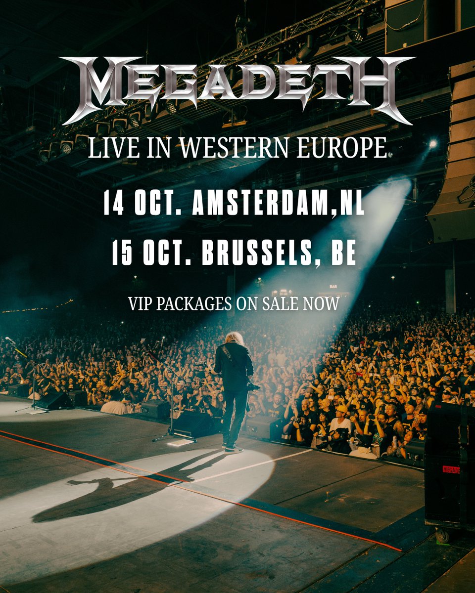 Megadeth's tweet image. Europe - got your tickets yet? See you soon. megadeth.com/pages/vip