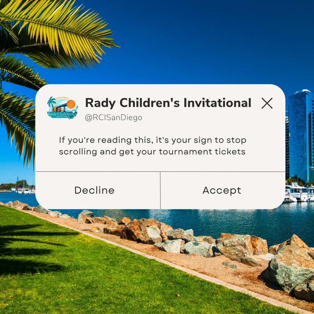 ticket link in our bio 😉🎟️

#2025RadyChildrensInvitational