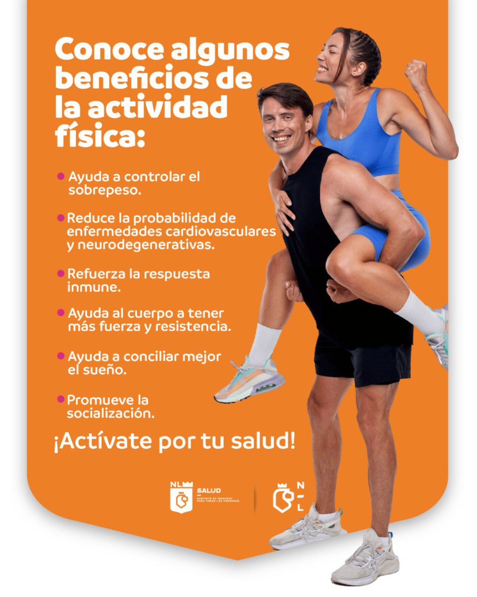 Moverte todos los días es una forma de cuidar tu cuerpo y tu mente. 🏃‍♀️🧠

No se trata de cuánto, sino de empezar y ser constante.

Haz de la actividad física parte de la rutina, tu salud lo nota.