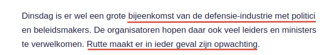 Het belangrijkste staat ergens in het midden.