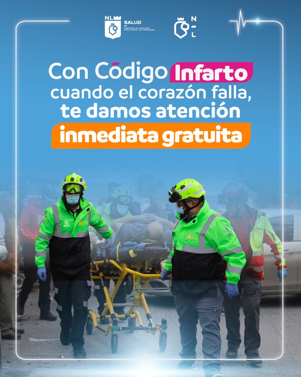 Porque tu salud es lo más importante en Nuevo León llevamos tres años dándolo TODO gratuito en caso de infarto: desde traslados en nuevas ambulancias, hasta atención médica con los mejores especialistas, todo para #CuidarTuSalud. 🫀🩺
¡Recuerda! En caso de emergencia llama al 911