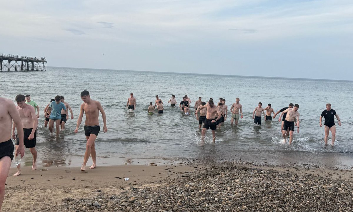 Boro Rangers FC (@bororangers) on Twitter photo A dip in the sea means only one thing…🤢 
Coach Youngy was back to put our First Team, our U21’s and U18’s back through their paces down at Saltburn for our second pre-season session in three days!
Thanks Coach as always, looking forward to the next one🫡
#UTBR❤️⚽️ A dip in the sea means only one thing…🤢 
Coach Youngy was back to put our First Team, our U21’s and U18’s back through their paces down at Saltburn for our second pre-season session in three days!
Thanks Coach as always, looking forward to the next one🫡
#UTBR❤️⚽️