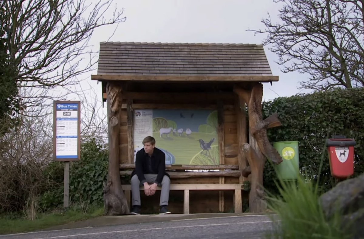 acenickymiligan's tweet image. just remembered that the bus shelter is dedicated to liv…. imagine we saw robert reading the plaque with her name on…