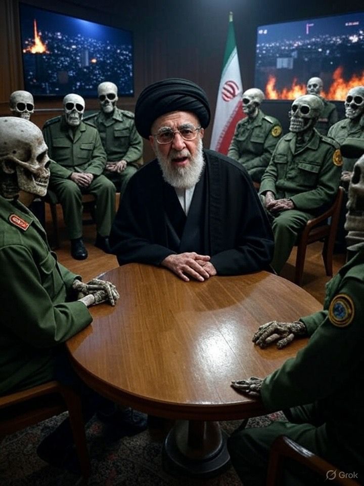 IsraelPersian's tweet image. وضعیت فعلی خامنه‌ای.