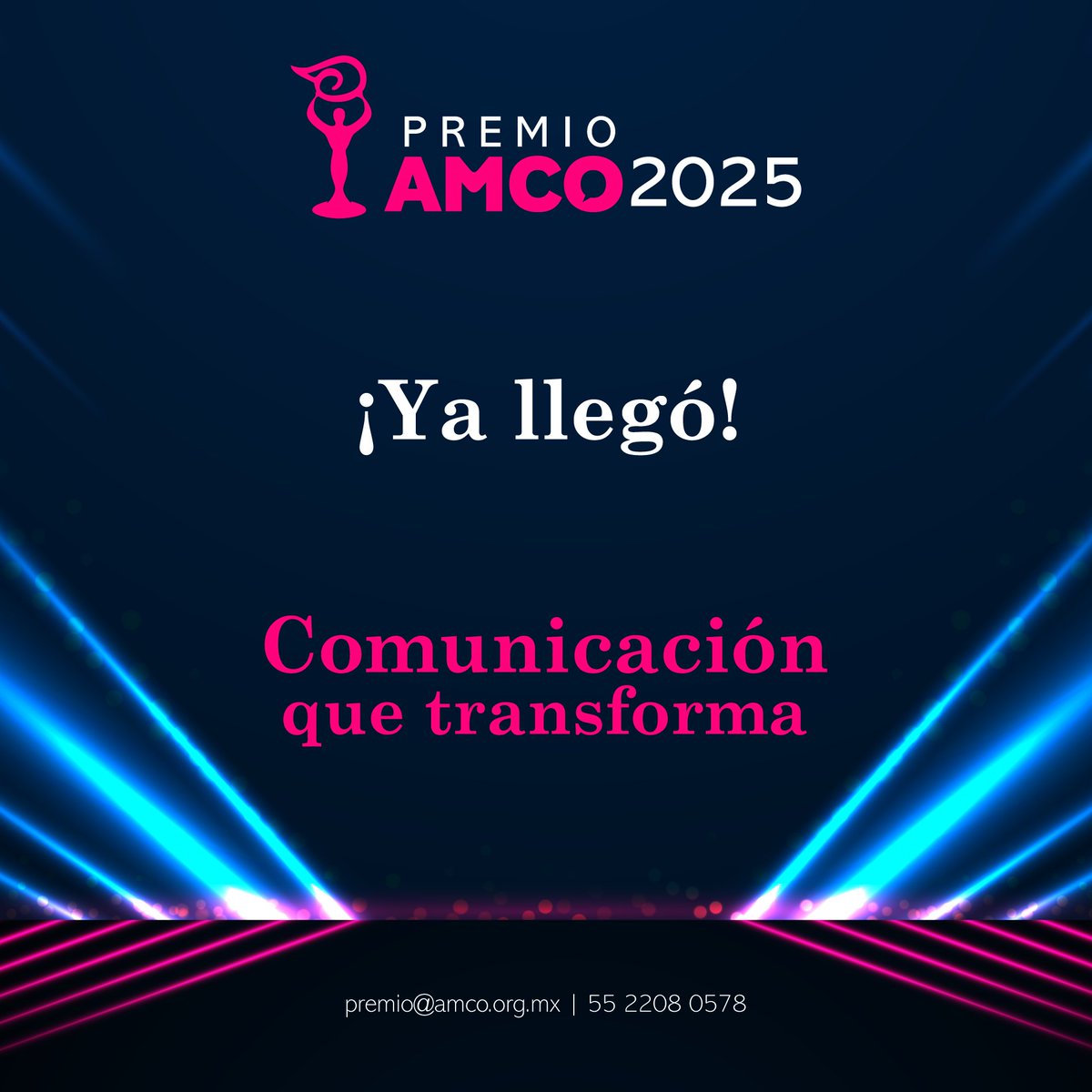 ¡Comienza la convocatoria del Premio AMCO 2025!

Bajo el lema “comunicación que transforma”, este año buscamos reconocer ideas valientes, creativas y estratégicas que impactaron a las personas, las organizaciones o la sociedad.

👉 premio.amco.com.mx

#PremioAMCO 2025