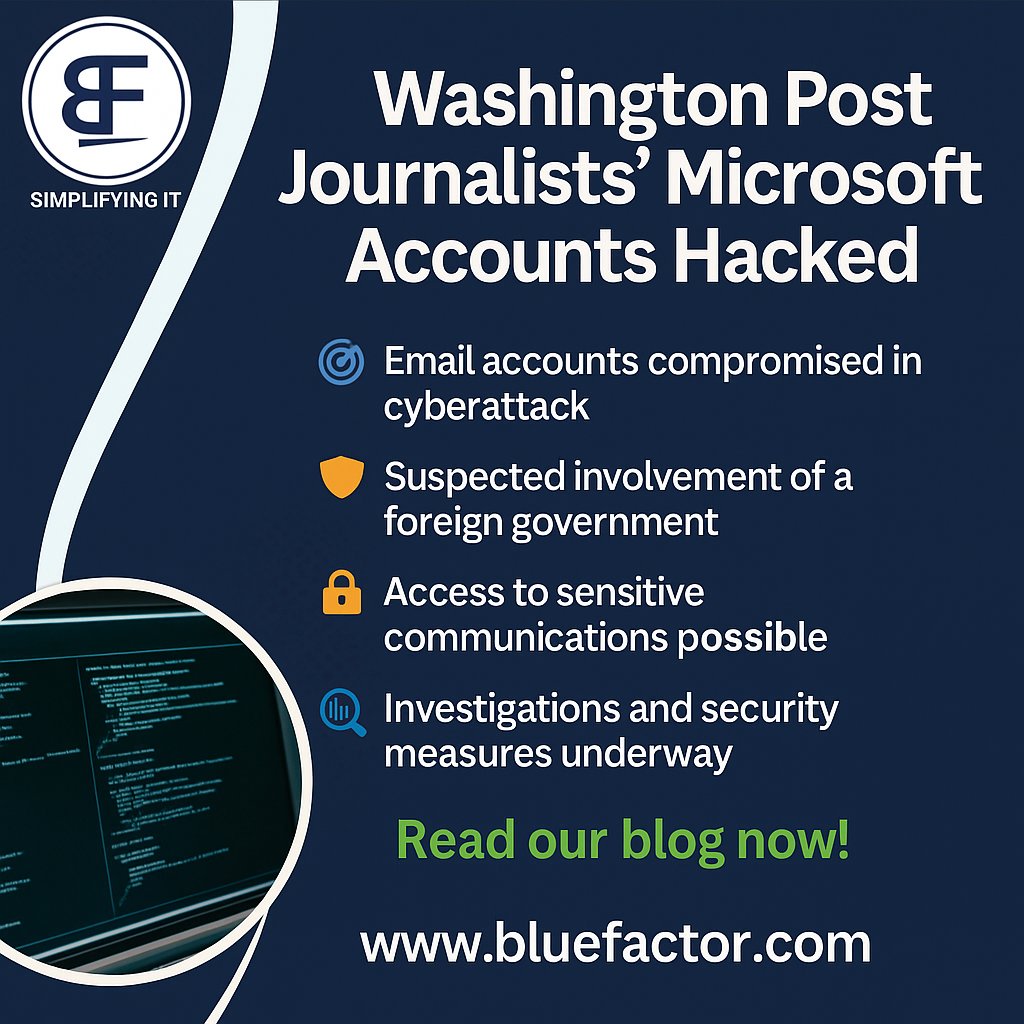 bluefactorbf's tweet image. 🛡️ BREAKING: A sophisticated cyberattack has compromised Microsoft email accounts of Washington Post journalists — targeting those covering national security and China-related issues.

#journaliste #cybersecuritynews #DataBreach2024 #mediasecurity #ITSecurity #NationalSecurity