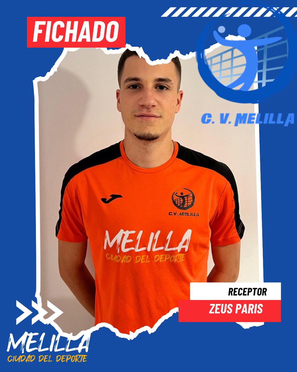cvmelilla's tweet photo. Os presentamos el fichaje del receptor internacional sub21 con España 🇪🇸 
#ZeusParis. 

Es un fichaje especial porque estamos seguros de que su abuela estará orgullosa de él. 

Aquí la historia de #Zeus 👉 https://t.co/VoUdgFmGCJ 

@melilla_deporte 
@GobiernoMelilla 
@tv_melilla https://t.co/lQEb9oKHNS