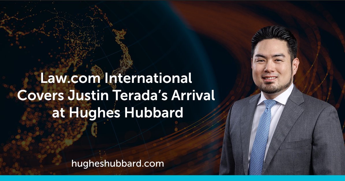 Hughes Hubbard (@hugheshubbard) on Twitter photo Justin Terada’s arrival at Hughes Hubbard as head of the firm’s Tokyo office was covered by <a href="/lawdotcomINTL/">Law.com International</a>: lnkd.in/eUSaHtuK Justin Terada’s arrival at Hughes Hubbard as head of the firm’s Tokyo office was covered by <a href="/lawdotcomINTL/">Law.com International</a>: lnkd.in/eUSaHtuK