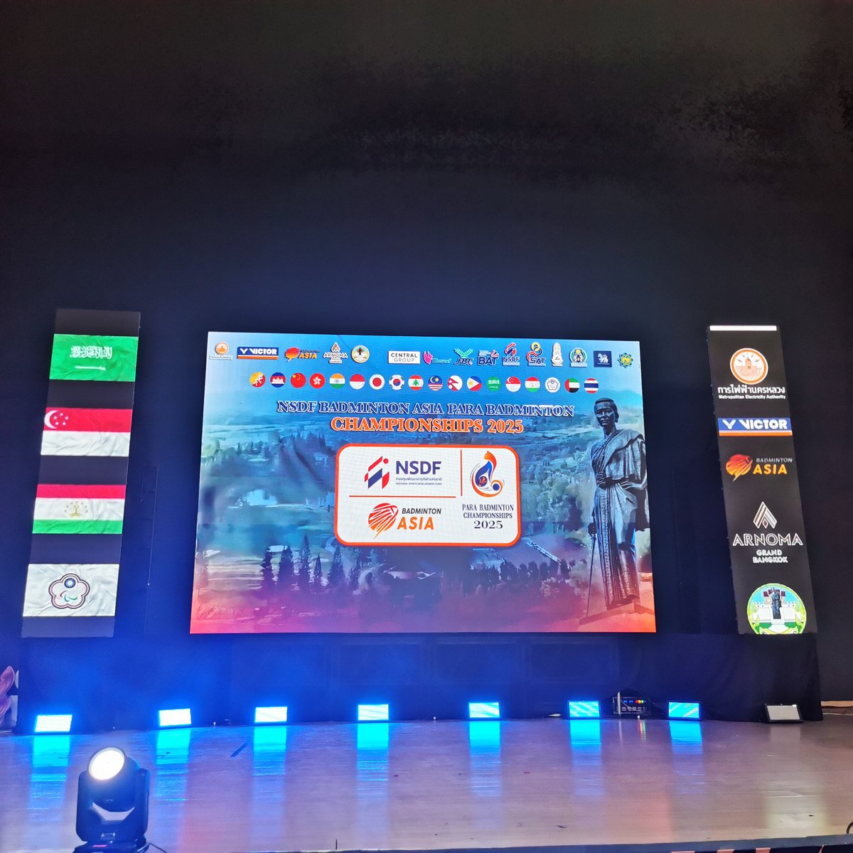 wschooi's tweet image. NSDF Badminton Asia Para Badminton Championships 2025 - Day 1 (A historical day for the Confederation) 

30mins to go before the first match, everyone is doing final checks, players warming up and getting ready for an exciting day. Let the game begins! 
@Badminton_Asia