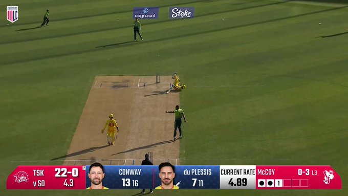 A WILD way to get out the TSK skipper ‼️ 📹 Credits: Twitter/MLCricket