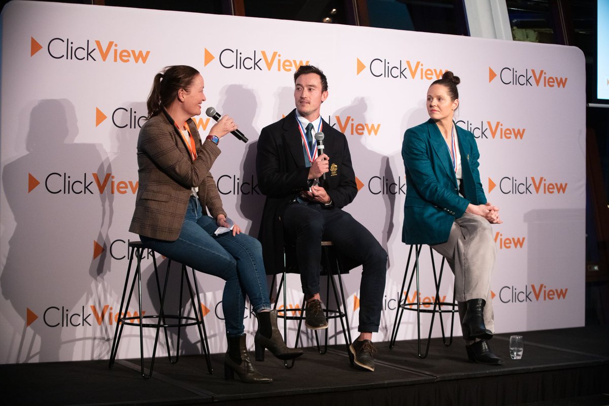 ClickView's tweet image. What a night! 🧡
Our EDUtech Cocktail Reception was packed with purpose, passion, and inspiration.
Huge thanks to Olympians @KeesjaGofers & Nick Timmings and the @AUSOlympicTeam for sharing powerful stories with our community.
#EDUtechAU #OlympicsUnleashed #EdTech