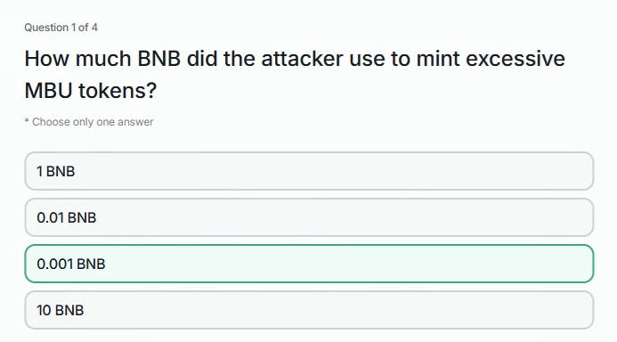 shikamaru0's tweet photo. ■CertiK Quiz Answers

Mobius Token Exploit: Security Awareness Module

https://t.co/LdpsRK35cW https://t.co/pVaB4iYynM