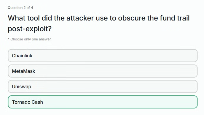 shikamaru0's tweet photo. ■CertiK Quiz Answers

Mobius Token Exploit: Security Awareness Module

https://t.co/LdpsRK35cW https://t.co/pVaB4iYynM