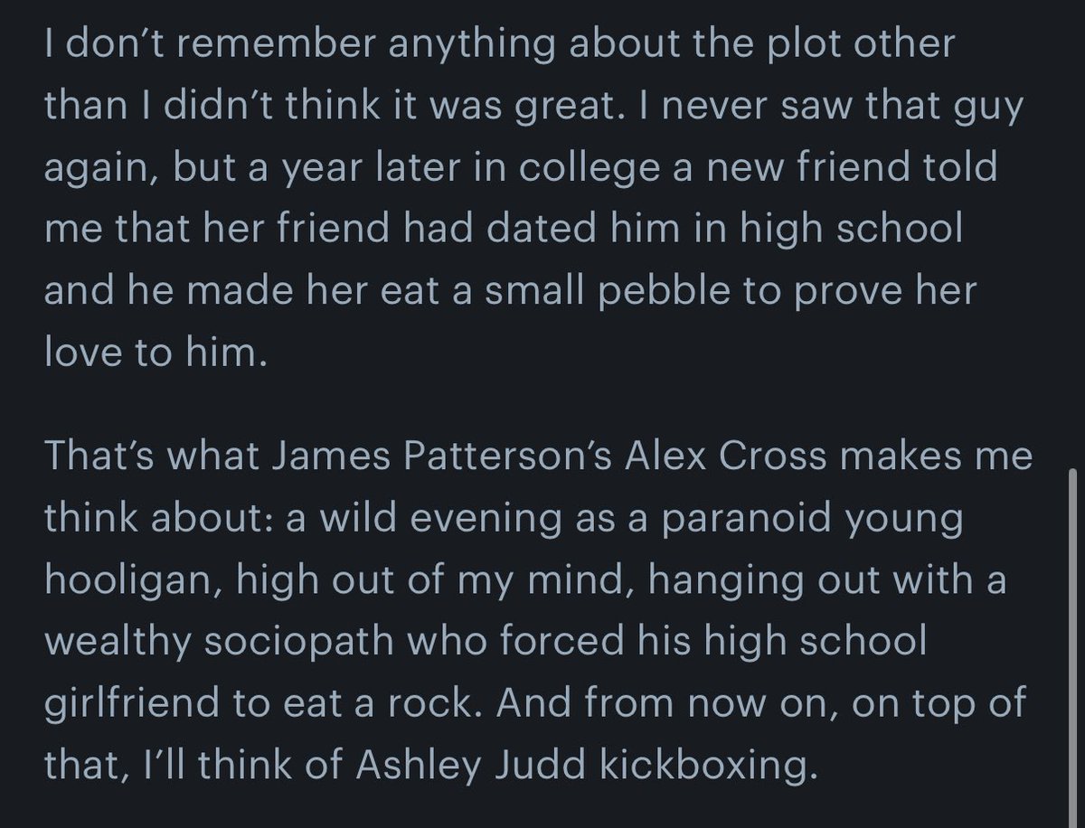 A strange (but true) story starring myself, Alex Cross, and a media mogul’s grandson.