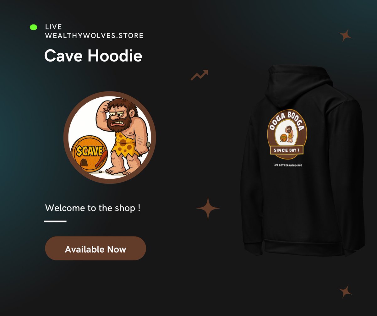 Wealthy Wolves (@wealthywolvesx) on Twitter photo Another drop just emerged from the cave β official apparel powered by WealthyWolves.store πͺ¨π₯
Introducing the Cave Hoodie β now available!
βOOGA BOOGAβ since day 1 πͺ <a href="/RealBigDaddySal/">π¦ββ¬πͺSalπ¦βοΈ</a>
π Limited drop
πͺ΅ Prehistoric vibes
π¬ Life better with $CAVE
Donβt miss this one β Another drop just emerged from the cave β official apparel powered by WealthyWolves.store πͺ¨π₯
Introducing the Cave Hoodie β now available!
βOOGA BOOGAβ since day 1 πͺ <a href="/RealBigDaddySal/">π¦ββ¬πͺSalπ¦βοΈ</a>
π Limited drop
πͺ΅ Prehistoric vibes
π¬ Life better with $CAVE
Donβt miss this one β