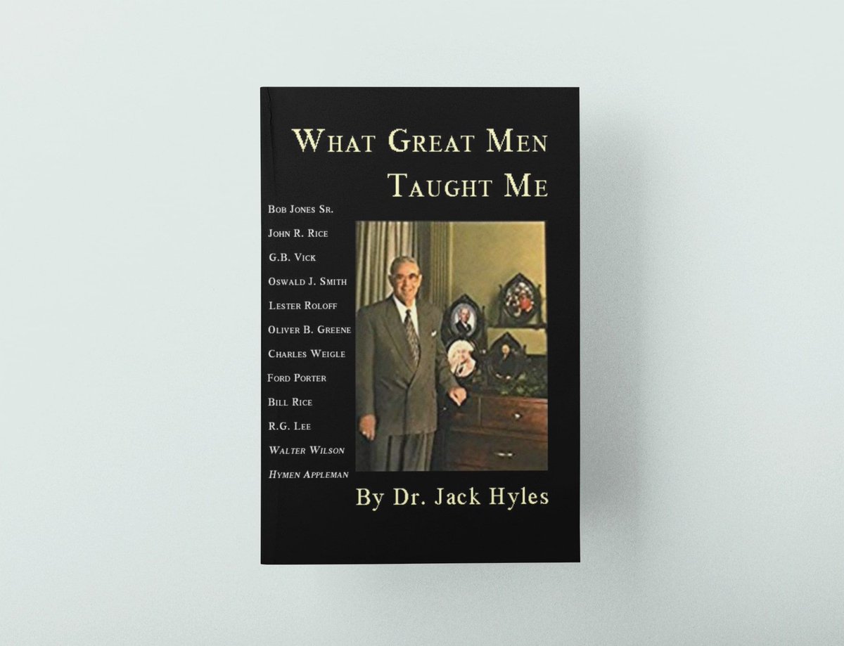Unlock timeless wisdom for your life and ministry! 🗝️ In "What Great Men Taught Me," Jack Hyles shares powerful lessons he learned firsthand from legendary figures of faith like Dr. John R. Rice, Bob Jones, Sr., Dr. Bill Rice, and Dr. R.G. Lee.

store.jackhyleslibrary.com/product/what-g…