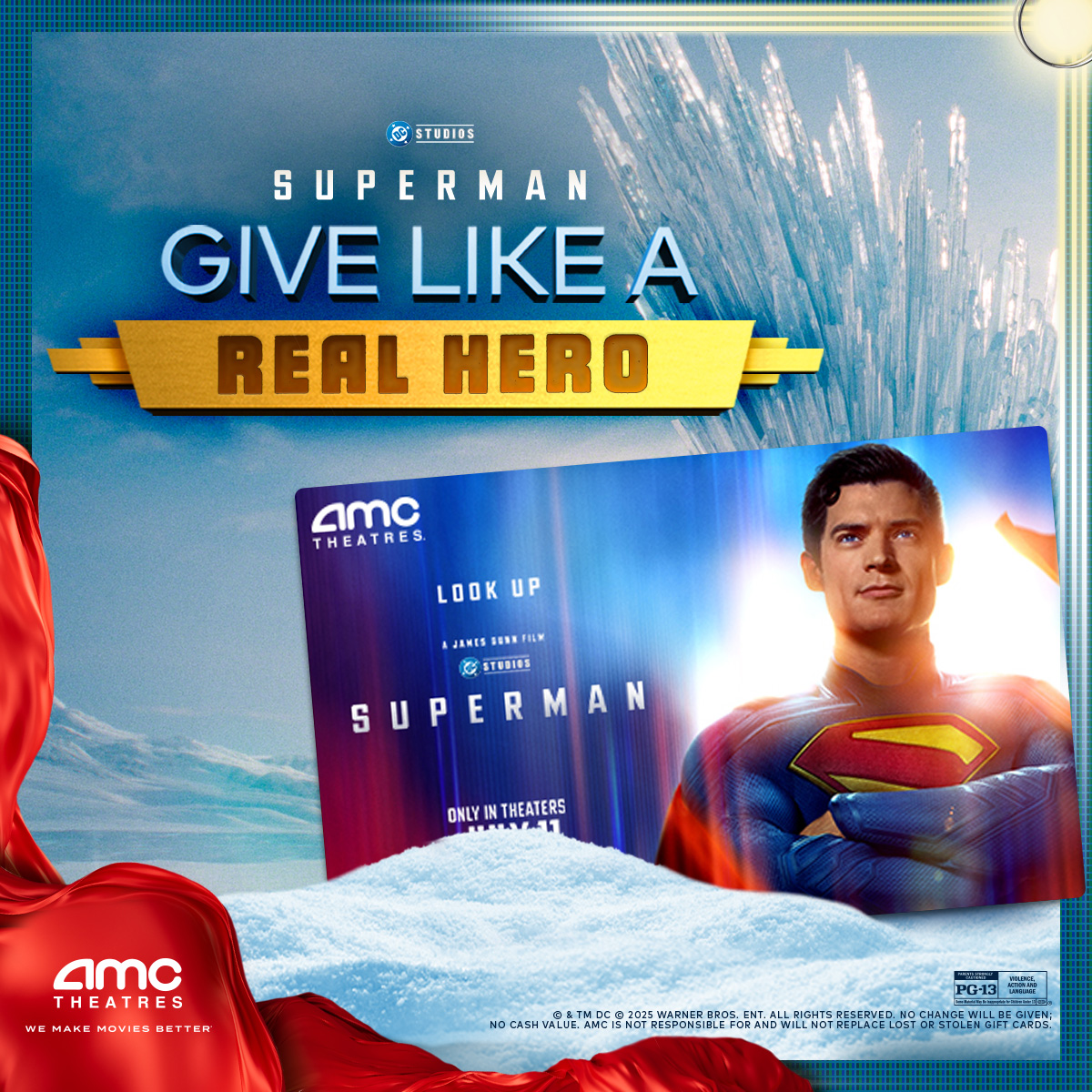 Make any occasion super with the gift of an #AMCTheatres Gift Card, and catch DC Studios’ #Superman on the big screen this summer! amc.film/3HKfhn8