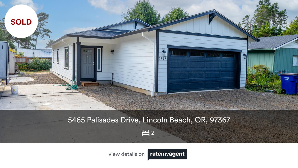 🛌 2
📍 5465 Palisades Drive, Lincoln Beach, OR, 97367

My latest sale on #RateMyAgent.
OR 201219477
rma.reviews/g1p6nctb9ujd

...
#ratemyagent #realestate #Realty_ONE_Group_At_The_Beach__Lincoln_City